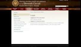 
							         Login | Eleventh Circuit | United States Court of Appeals								  
							    