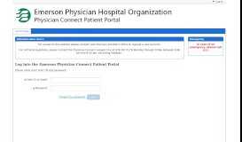 
							         Login - Emerson Connect Patient Portal								  
							    