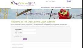 
							         Login - ErgoScience QJDA Training								  
							    