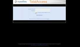 
							         Login - Eurofins TotalAccess								  
							    