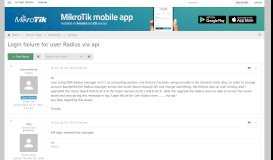 
							         Login failure for user Radius via api - MikroTik - MikroTik - Forum								  
							    