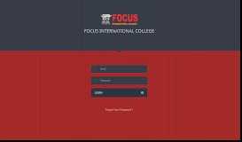 
							         Login | FIC PORTAL - Focus International College								  
							    