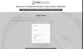 
							         login financial freedom and abundance membership | Alive ...								  
							    