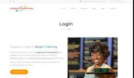 
							         Login - Foodservice Training Portal								  
							    