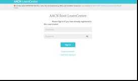 
							         Login for AACN Root LearnCenter								  
							    