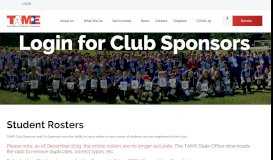 
							         Login for Club Sponsors								  
							    