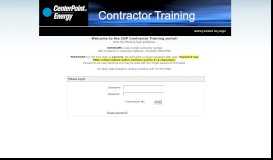 
							         Login for Contractor Training LearnCenter								  
							    