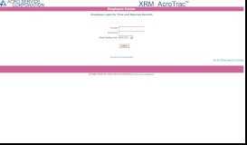 
							         Login for employee TimeCard and Expense - Acro-XRM								  
							    