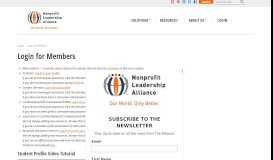 
							         Login for Members - Nonprofit Leadership Alliance								  
							    