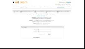 
							         Login for YAI Learn Root LearnCenter								  
							    