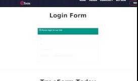 
							         Login Form - eForm								  
							    