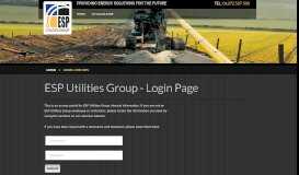 
							         Login Form - ESP Utilities								  
							    