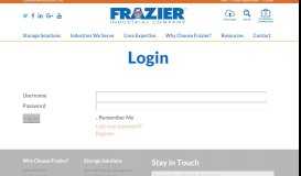 
							         Login - Frazier Industrial Company								  
							    