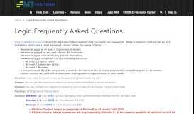 
							         Login Frequently Asked Questions · Community Portal								  
							    