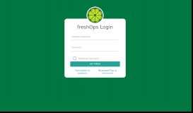 
							         Login - freshOps App								  
							    