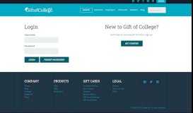 
							         Login - Gift of College								  
							    