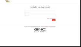 
							         Login | GNC Pro Box Portal								  
							    