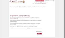 
							         Login - Golden Charter for Intermediaries								  
							    