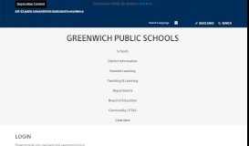
							         Login - Greenwich Public Schools								  
							    