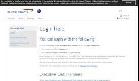 
							         Login help - British Airways								  
							    