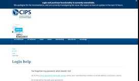 
							         Login help - The Chartered Institute of Procurement and Supply								  
							    