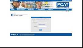 
							         Login here. - Pearson PCAT Registration								  
							    