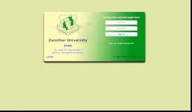 Login here - Zanzibar University          