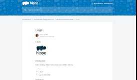 
							         Login | Hippo Help Center								  
							    