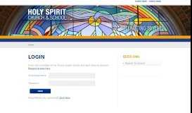 
							         Login - Holy Spirit Catholic School								  
							    