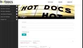 
							         Login - Hot Docs								  
							    