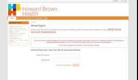 
							         Login - Howard Brown Patient Portal								  
							    