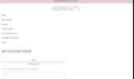 
							         Login - Huda Beauty								  
							    