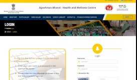 
							         Login | HWC Portal | Ayushman Bharat Health and Wellness Center								  
							    