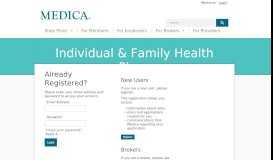 
							         Login - Individual & Family Health Plans - Medica								  
							    