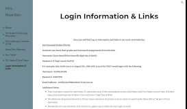 
							         Login Information & Links - Mrs. Reardon - Google Sites								  
							    