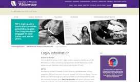 
							         Login Information | University of Wisconsin-Whitewater - UW-Whitewater								  
							    