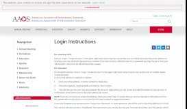 
							         Login Instructions - AAOS								  
							    