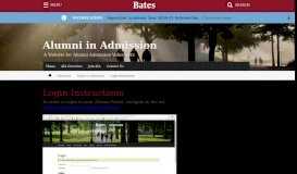 
							         Login Instructions | Alumni in Admission | Bates College								  
							    