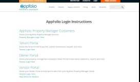 
							         Login Instructions | AppFolio								  
							    