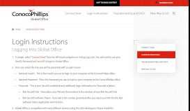 
							         Login Instructions | ConocoPhillips Global Office								  
							    