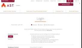 
							         Login Landing Page - AST								  
							    