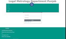 
							         Login | Legal Metrology Punjab								  
							    
