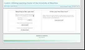 
							         Login - Lifelong Learning Cluster of the - University of Mauritius								  
							    