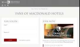 
							         Login - Macdonald Hotels								  
							    