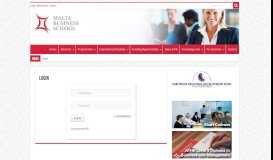 
							         Login - Malta Business School								  
							    