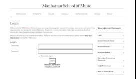 
							         Login - Manhattan School of Music								  
							    