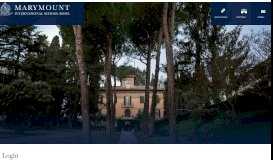 
							         Login - Marymount International School Rome								  
							    