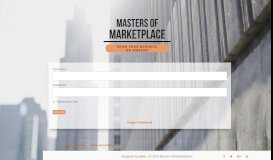 
							         Login | Masters of Marketplace								  
							    