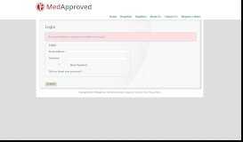 
							         Login | MedApproved - The Product Evaluation Resource								  
							    