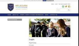 
							         Login - Melbourn Village College								  
							    